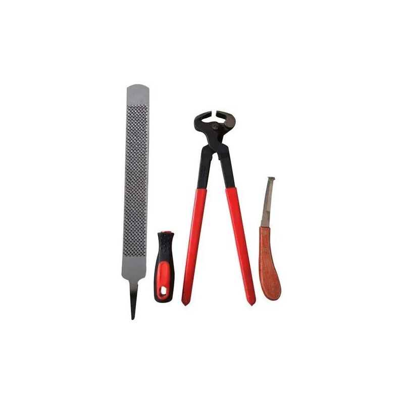 Cisailles fer à cheval, grandes limes à dalles, équipement d'écurie - 3 pièces/ensemble