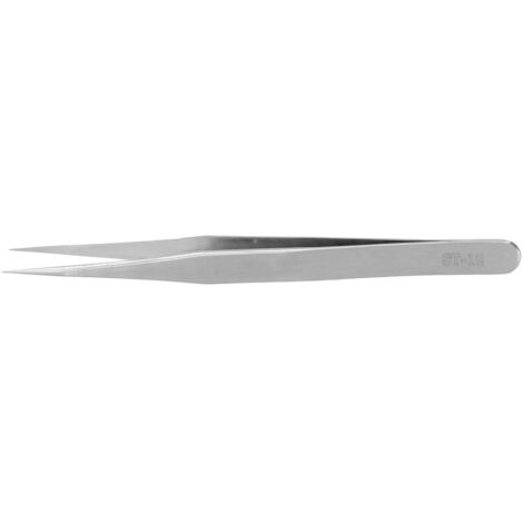 Pinces à cils anti-statiques en acier inoxydable, outil portable pour extensions de cils (ST12, tête droite)