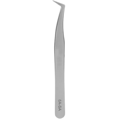 Pinces à cils en acier inoxydable pour extensions - Accessoire professionnel argenté