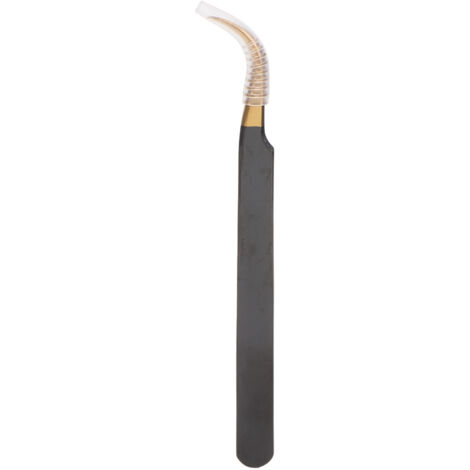 Pinces à cils en acier inoxydable pour extensions volume et individuelles, finition or luxe et pointe courbée