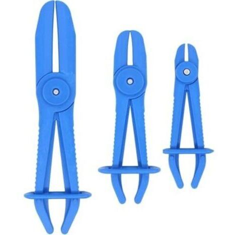 Pinces à Clamper les Durites,Pince a Collier Durite,Jeu de Pinces pour Durites,3PC Outil de Serrage pour Tuyaux Flexibles pour Serrage des Flexibles de Refroidissement et de Carburant,Bleu