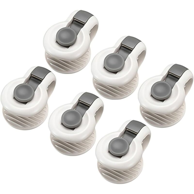 Pinces à couettes antidérapantes pour éviter que les couettes et housses de couette ne verdissent. Épaisseur : 30 mm. Lot de 6, gris.