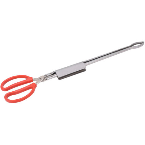 Pinces à crabe en acier inoxydable 51cm, manches plastique antidérapants, embout fendu pour pêche et fruits de mer, résistantes à la chaleur.