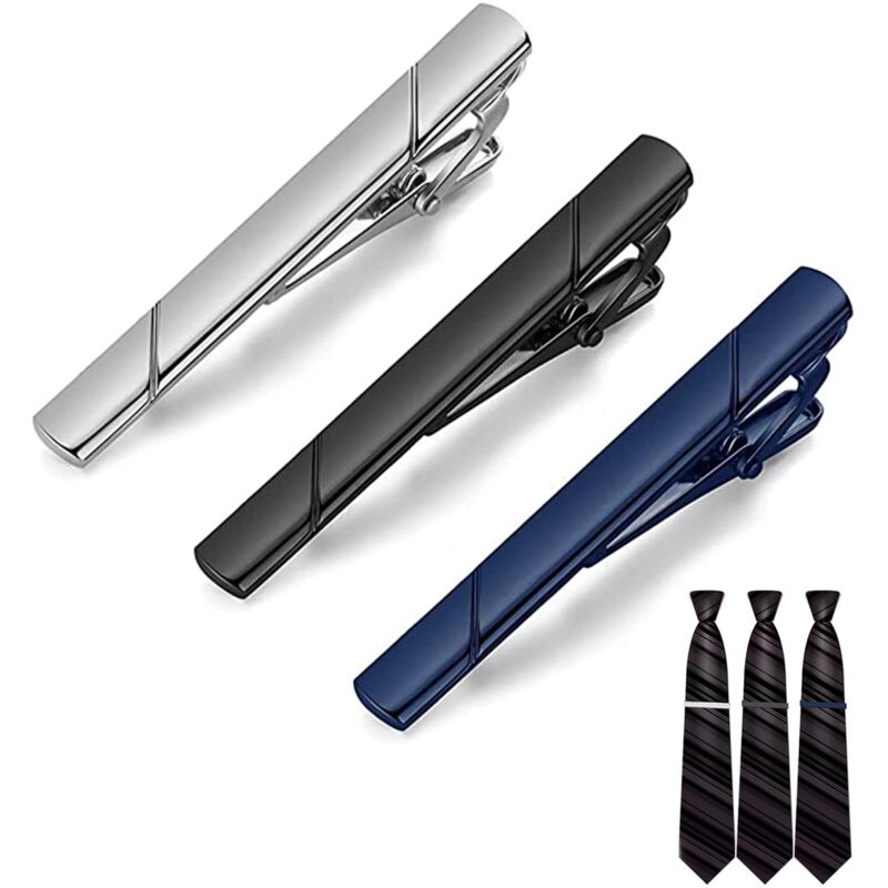 Pinces à Cravate Classiques,Hommes Cravate Bar Clips,Pinces à Cravate,Pinces à Cravate pour Mariage D'Affaires,pour La Saint-Valentin,Un