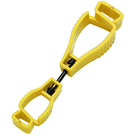 Pinces à gants POM, 10 pièces, cintre avec alliage, porte-clés, pince de travail, attrape-gants, outils de sécurité,POM-Yellow