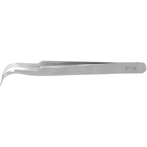Pinces à Greffe de Cils Droites Courbées en Arc pour Extensions de Cils - Tête Courbée ST‑15