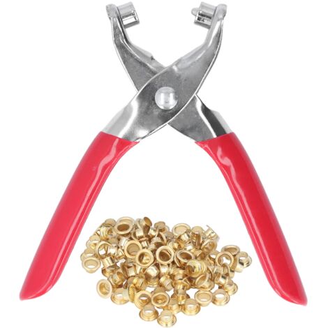 Pinces à œillets métalliques avec 100 pièces de boutons 4mm - Outil de pose pour trous et rivets