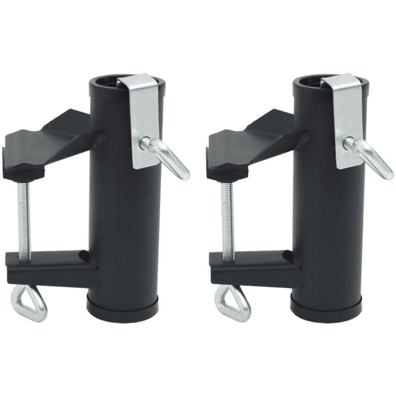 Pinces à parasol pour balcon 2 pcs 25-38 mm acier Vidaxl