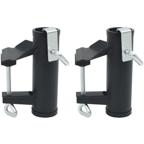 Pinces à parasol pour balcon 2 pcs 25-38 mm acier vidaXL