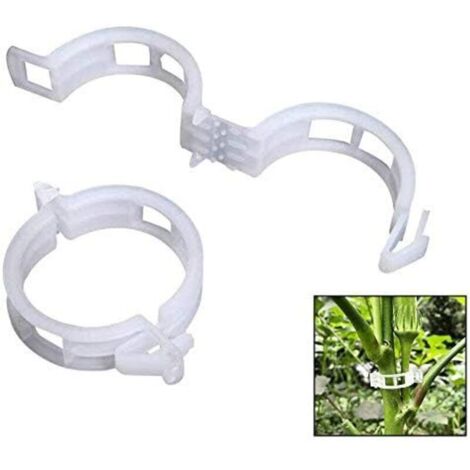 Pinces à plantes, pinces à plantes en plastique, pinces à suspendre, pinces à vigne, pinces à plantes, tomates, poivrons, plantes grimpantes et fleurs verticales (100 pièces)