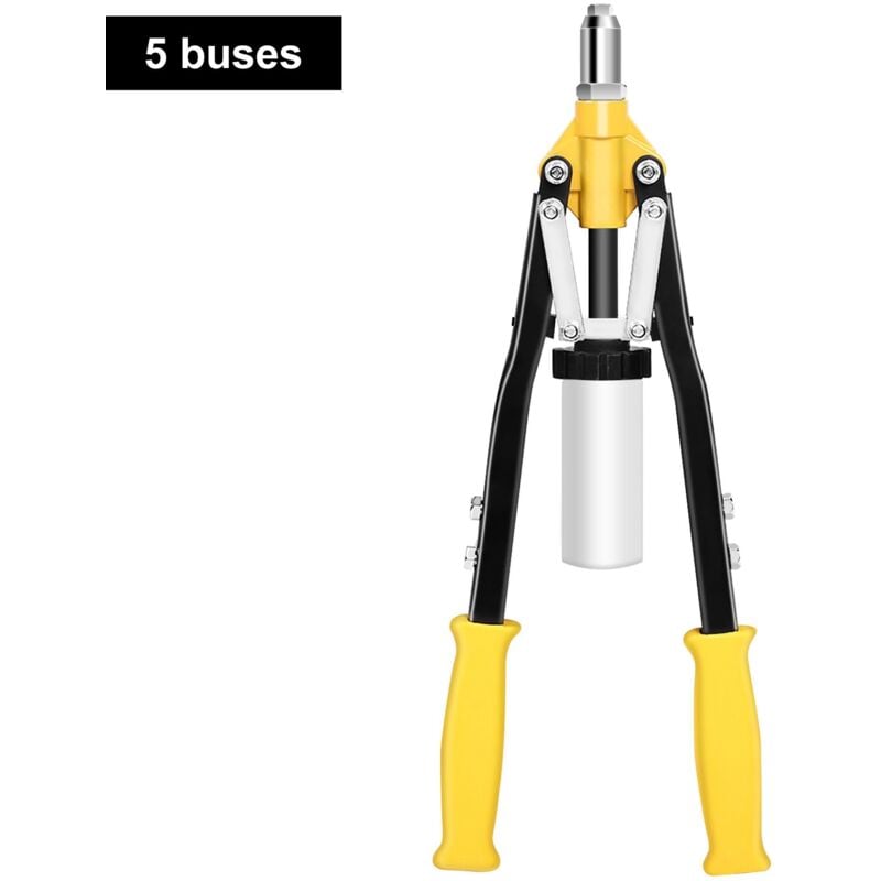 Tonysa - topiky Pinces a Rivets Pop, Pince a Riveter Professionnelle avec 6 Nez pour Rivets Aveugles 2.5mm, 3mm, 3.2mm, 4mm, 5mm, 6mm