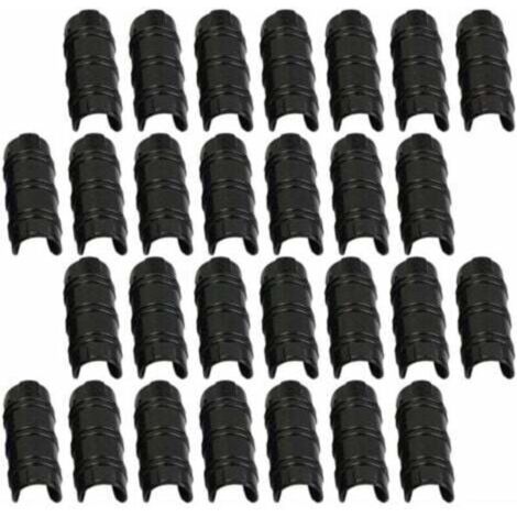 Pinces à serre pour serres et housses de jardin – 30 unités, diamètre 32 mm, en plastique résistant pour fixation rapide de films et plantes