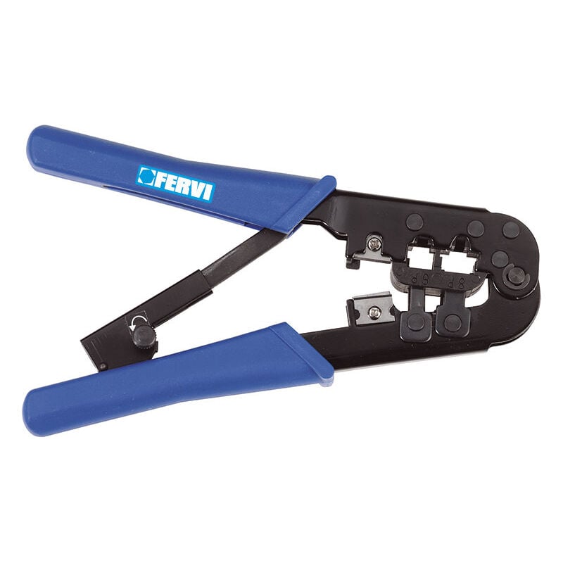 Fervi - pinces a sertir pour connecteurs modulaires RJ11 RJ12 RJ45 0628