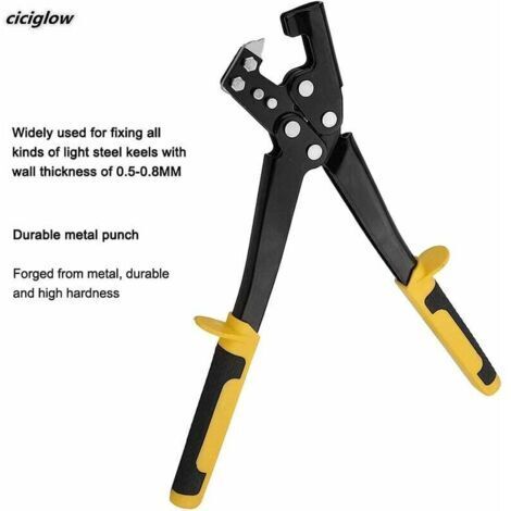 Pinces à sertir, quille en acier léger, pinces à poinçonner fixes avec poignées antidérapantes, pinces à sertir les goujons, divers outils de poinçonnage adaptés aux plafonds d'usines et de bâtiments.