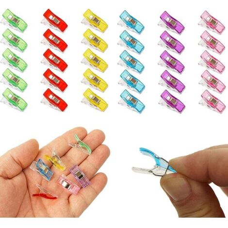 Pinces à tissu, lot de 30, alternative aux épingles pour maintenir les couches de tissu ensemble, maintenir fermement les coutures du tissu ensemble, machine à coudre
