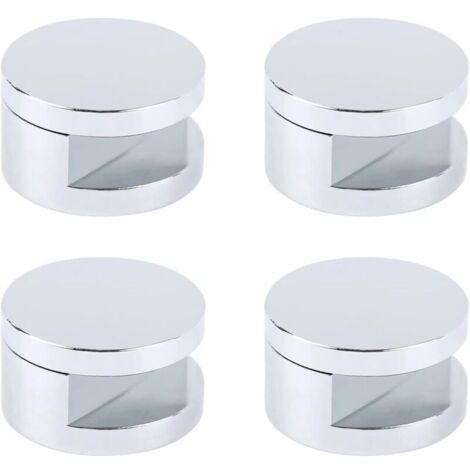 Pinces à Verre en Cuivre Massif  Lot de 4, Fixation Miroir pour Verre de 5 à 12 mm, Facile à Installer