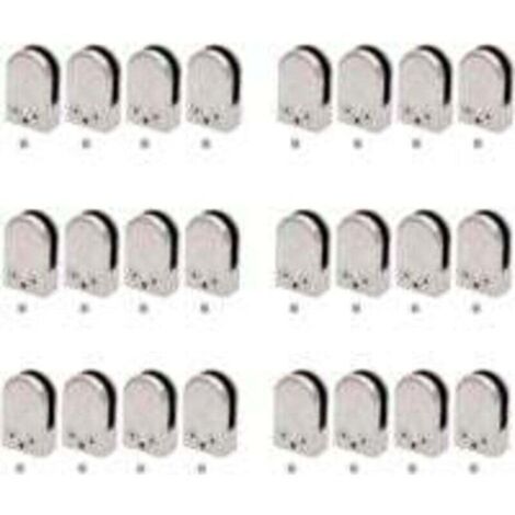 Pinces à verre pour garde-corps, 24 pièces, clips de retenue en acier inoxydable trempé, support de verre réglable de 6 à 8 mm pour balustrade, escalier, main courante, support de verre en métal