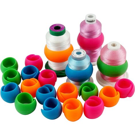 Pinces/blocs de bobine de 20 pièces pour empêcher le desserrage du fil - Pas de queue de fil sauvage - Pour les bobines de machine à coudre et à broder