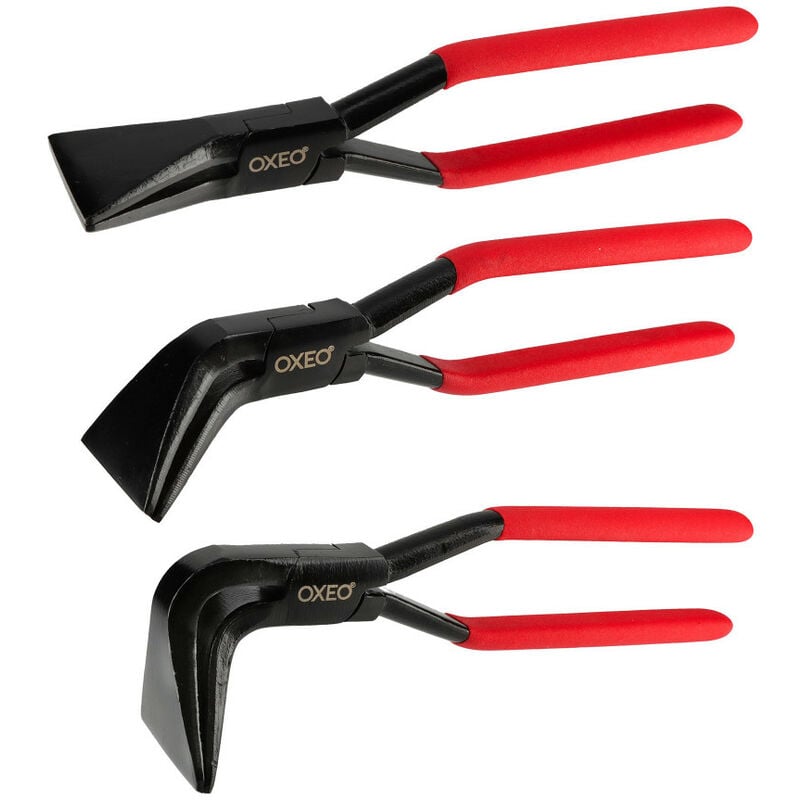 Pince à border x3 0° 45° 90° - mâchoire largeur 60mm - pinces couvreur zingueur à plier cintrer couder la tôle