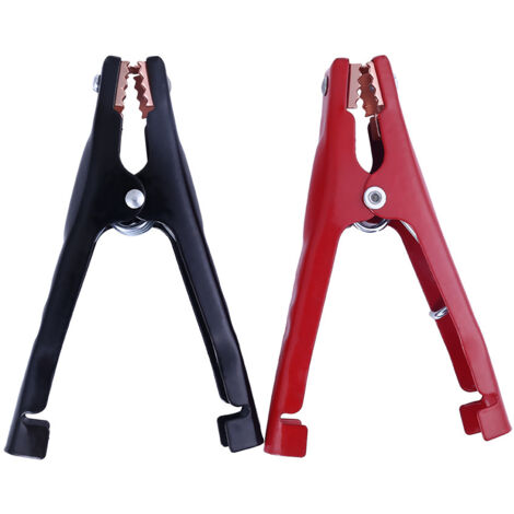 Pinces de batterie automobile 400A en cuivre pur, pinces de batterie plaquées cuivre, pinces de démarrage, une paire de pinces de batterie automobile 400A en cuivre pur, pinces de démarrage plaquées c