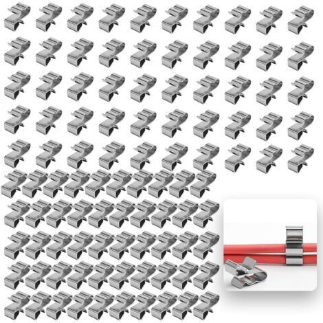 Pinces de câble solaire PV - Colliers de câble - Pour panneau solaire - Cadre de remorque - Pinces de câble en PVC - Organisateur de câble pour câble photovoltaïque, panneau solaire,
