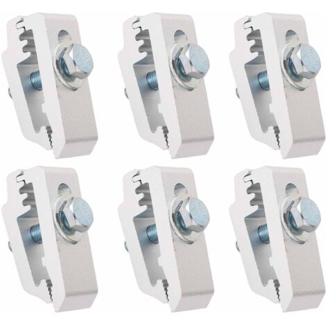Pinces de couverture de lit de camion, 6 pièces, en aluminium 1112514, montage de capuchon Low Pro pour la plupart des lits, argent