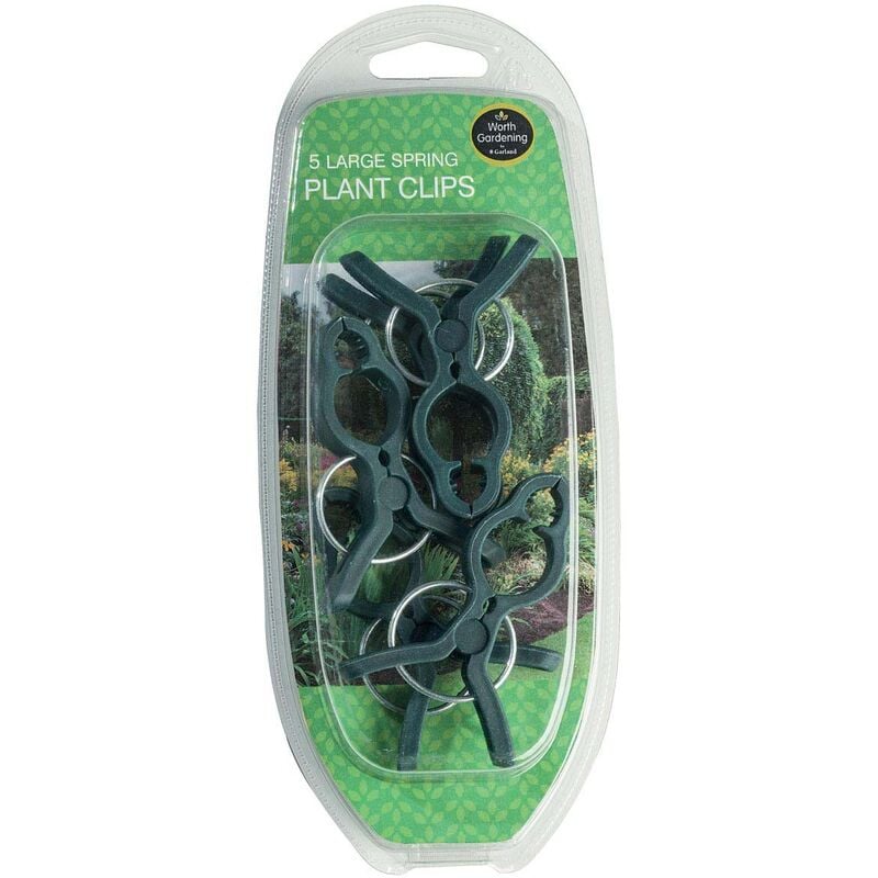 Garland - Pinces de fixation en plastique pour plantes Grand modèle - Vert