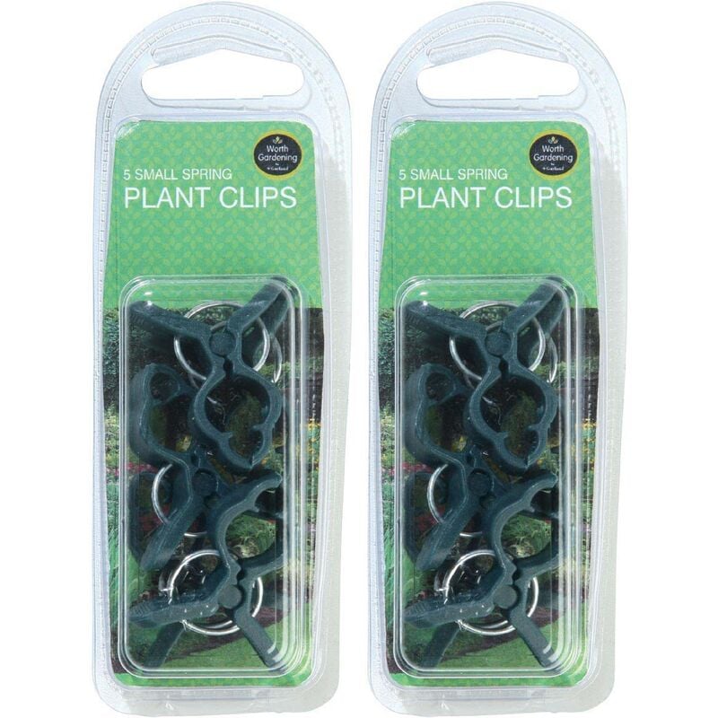 Pinces de fixation en plastique pour plantes (Lot de 10) - Vert