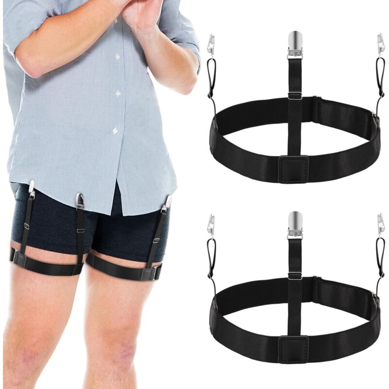 Pinces de fixation pour ourlet de chemise (2 pièces), fixations pour vêtements habillés, pinces antidérapantes, pour chemises homme et femme,