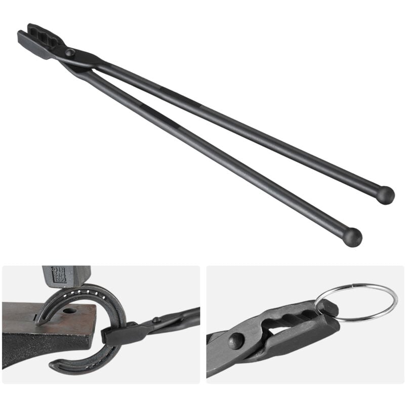 Mophorn - Pinces de forgeron à mâchoires de loup 18 pouces, pinces de forge en acier au carbone avec rivets en acier A3, idéales pour les fers à