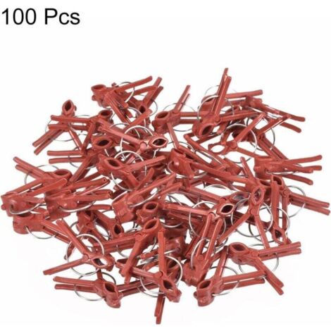 Pinces de greffe de plantes Pinces de jardin à bouche incurvée en plastique Fixation Connects Outil de jardinage pour vigne végétale Lot de 100