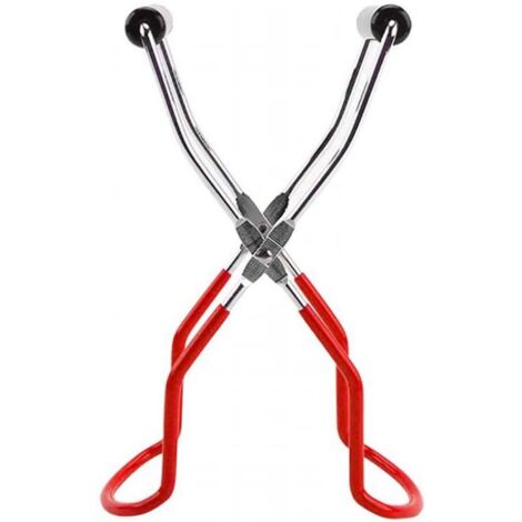 Pinces De Levage Bocal avec Poignées en Caoutchouc Trousse à Outils Poignée Acier Inoxydable Longue Pince pour Bocaux Anti Lève-bocaux Verre Lève-Bocal (Red)-Fei Yu