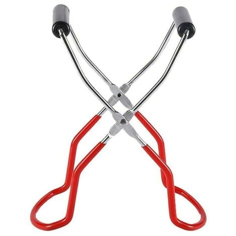 Pinces de levage de bocal en conserve Lève-bocal en acier inoxydable avec poignée de cuisine chaude 22,8 cm