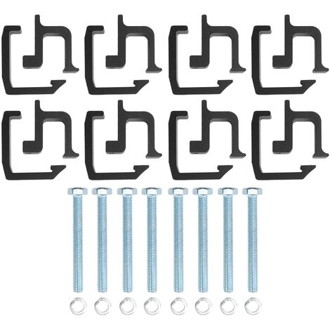 Pinces de montage pour capuchon de lit de camion, 16 pièces, Clips de coque de camping-car de remplacement pour Chevy Silverado 1500 2500 3500 noir