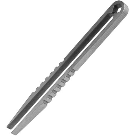 Pinces EDC en Alliage de Titane Portable pour Randonnée Survie Camping Mini Outil de Voyage (Couleur Acier)