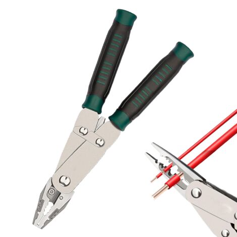 Pinces Électriques - Pince à Sertir Acier Inoxydable Bec Plat - Pince Polyvalente pour Câbles Électriques - Pour Tirer Aluminium Et Cuivre, Réparer Prises, Circuits, Atelier, Électricien À
