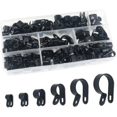 Pinces en plastique en nylon 200pcs Attaches pour conduits, câbles, conduits et gaines