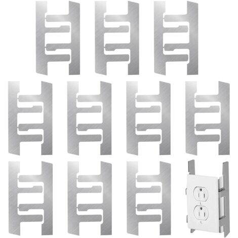 Pinces F pour boîte électrique murale, 10 sangles de montage pour une fixation sécurisée de la prise, pince de boîte pour l'entretien de la maison, empêche les boîtes électriques lâches dans le salon