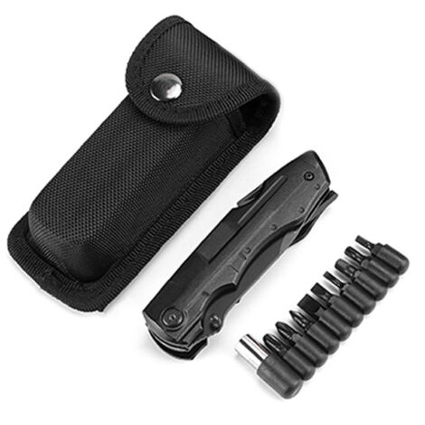 Pinces Multifonctions Pliables avec Coupe-Câbles, Dénudeur et Ouvre-Bouteille pour Camping