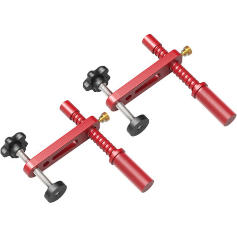 Pinces pour chiens d'établi, 2 pièces, 19mm, couleur rouge, support de Table MFT réglable pour le travail du bois
