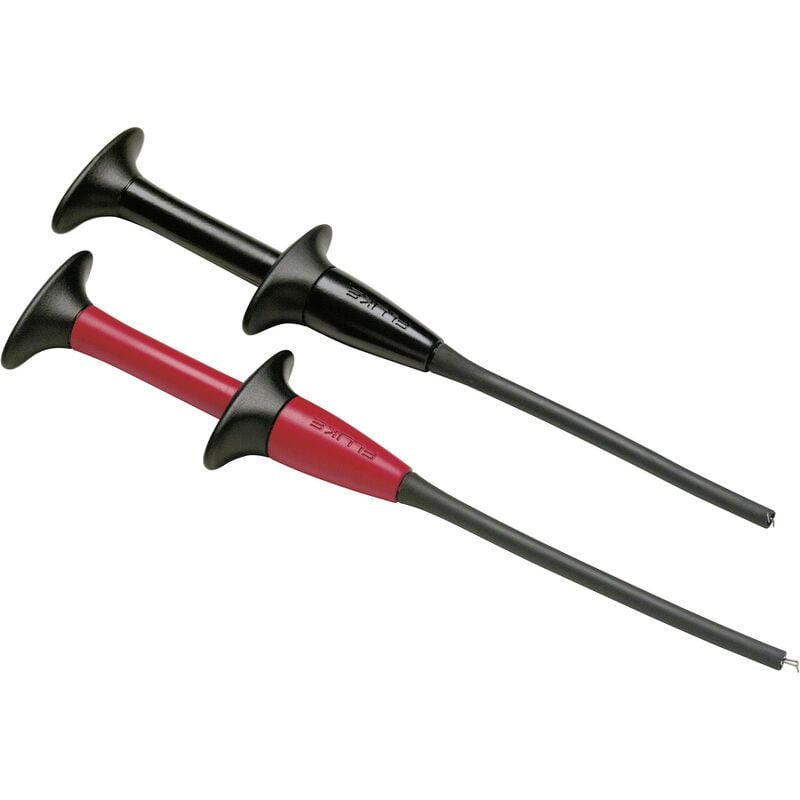 AC283A Jeu de pinces crocodiles de sécurité femelle 4 mm cat iv 600 v, cat iii 1000 v rouge, noir A471662 - Fluke