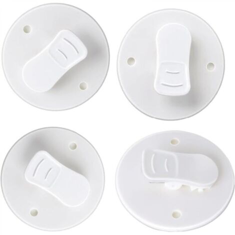 Pinces pour rideau de douche, 4 pièces, pinces anti-éclaboussures pour rideau, pince de protection coupe-vent, pour maintenir le rideau de douche et le rideau, pour camping-car, salle de bain