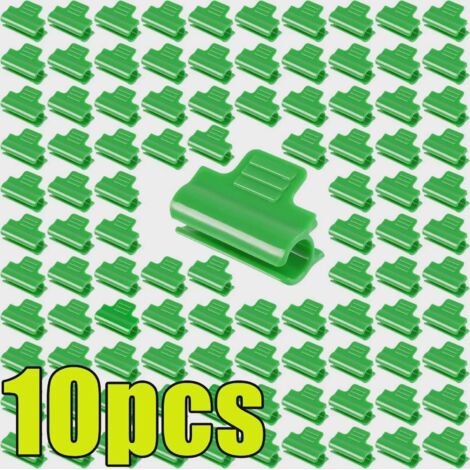 Pinces pour serres, tunnels de jardin, pour la fixation d'accessoires de serre avec film isolant, plantes, racines, tiges, structure de support, pinces vertes