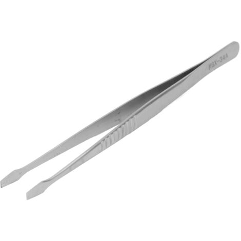 Pinces précises pour réparation de cartes mères, finition mate sablée, idéales pour microsoudure et alignement de pistes sous microscope.