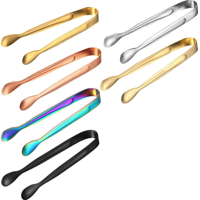 Pinces à Sucre, Pinces à Bonbons 6 Pièces Pinces à Glace Multicolores en Acier Inoxydable pour Faveurs de Mariage Bar à Salade et Cuisine
