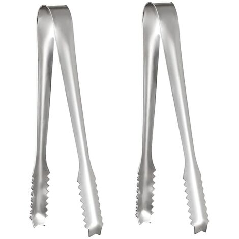 Pincettes À Glace - Acier Inoxydable - 15 cm - Pour Service Buffet Café Pâtisserie Fromage - Lot De 5