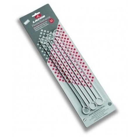 Pincho Cocina 305Mm Brochetas Inox Lacor 6 Pz