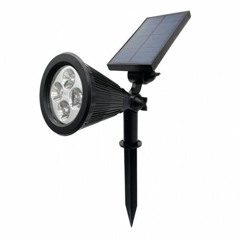 Pincho Ext. Solar 5000k 150lm Kira Negro Ip65 31x9x38 Cm Carga 5-6h Uso 6-8h Reg.Intensidad 3 posiciones