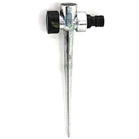 Pincho Porta Aspersor metal 1/2''  Soporte para Aspersores de riego  Pincho para clavar en césped