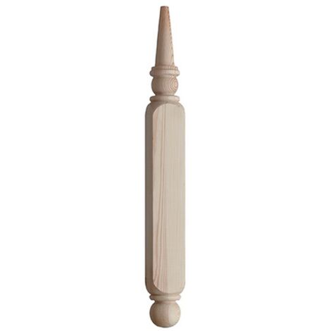 CHESHIRE MOULDINGS Pine Porch Finial - 75 x 75 x 690mm (1 Pack)